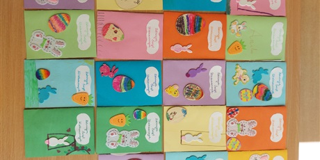 Powiększ grafikę: Kartki wielkanocne - zajęcia świetlicowe kl. 1A i 3A