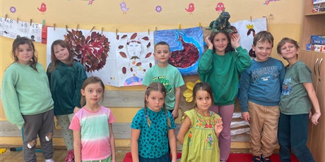 Powiększ grafikę: Kolorowy tydzień - zielony - w świetlicy kl.1a, 2a i 3a.