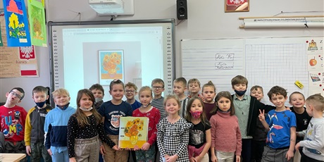 Powiększ grafikę: „Słoneczniki” Vincenta van Gogha w interpretacji uczniów klasy 1b